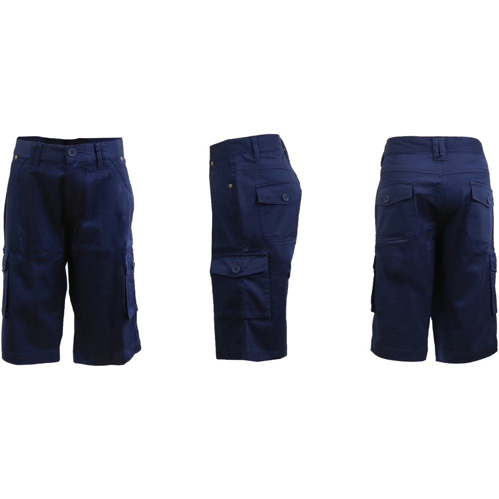 Junior Girls' School Uniform Shorts - Navy Size 1/2 - 15/16 Cargo Style 2