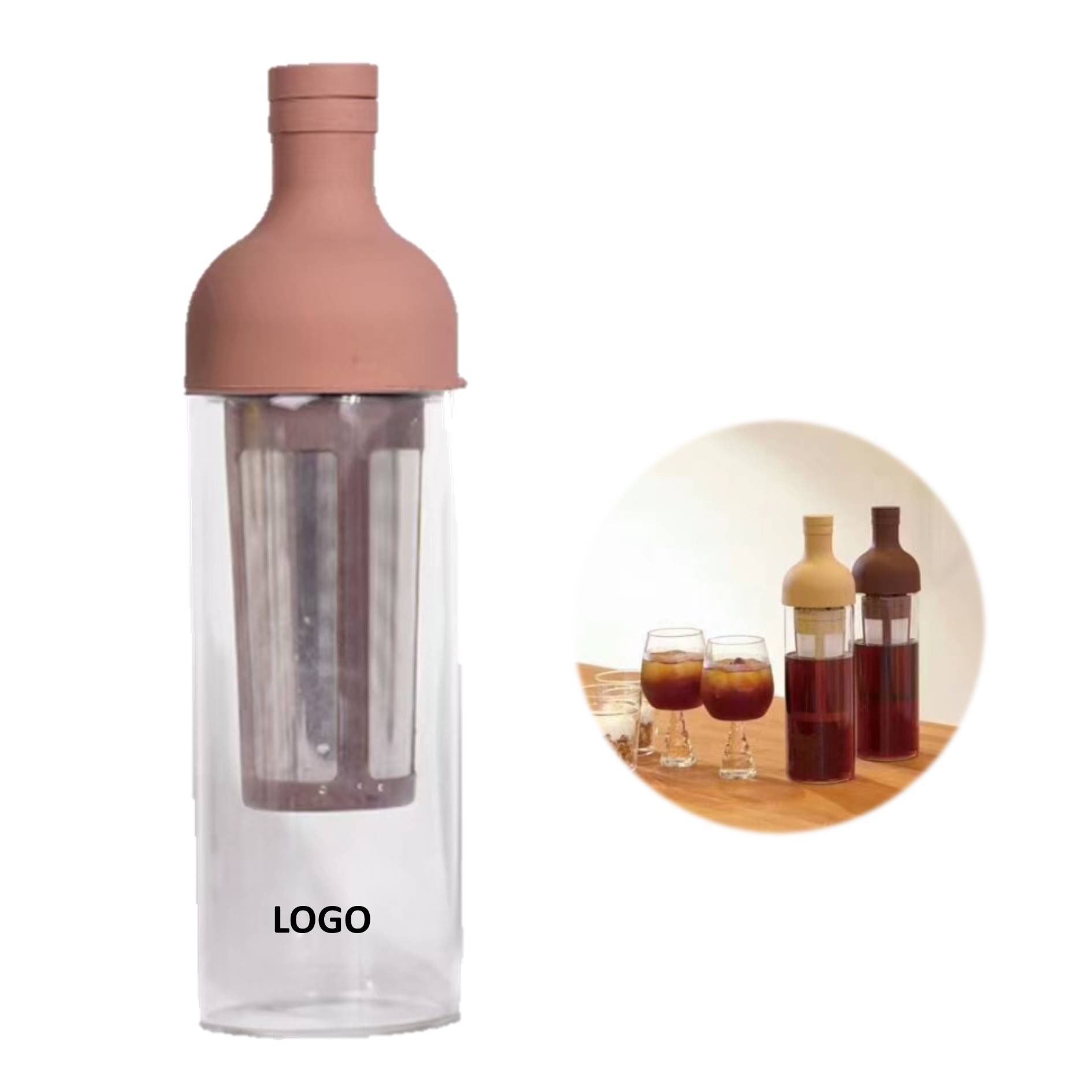 18 Oz. Cold Brew/Coffee/Tea Maker (Glass Bottle) 2
