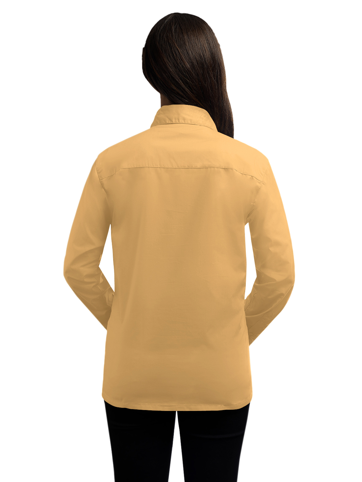 Blue Generation - Women's Pocketless Long Sleeve Superblend Poplin Shirt 32