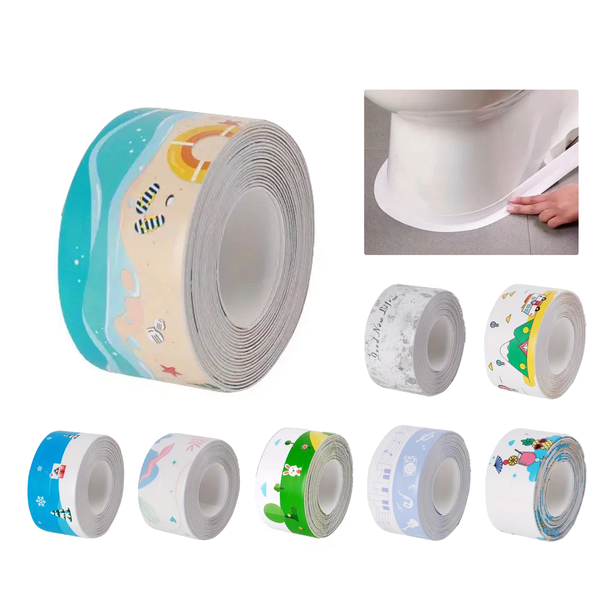 Waterproof Adhesive Caulk Tape for Bathroom and Kitchen 1
