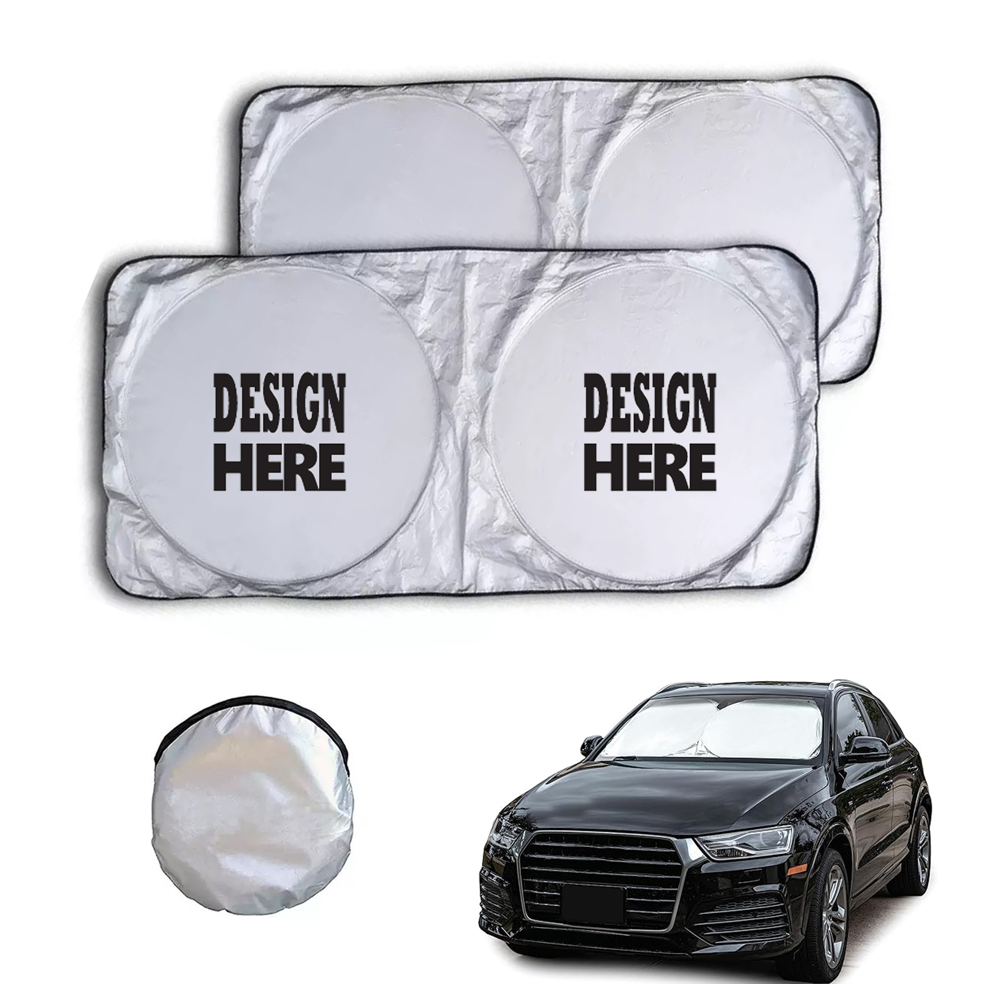 Dual-Ring Foldable Car Sunshade 1