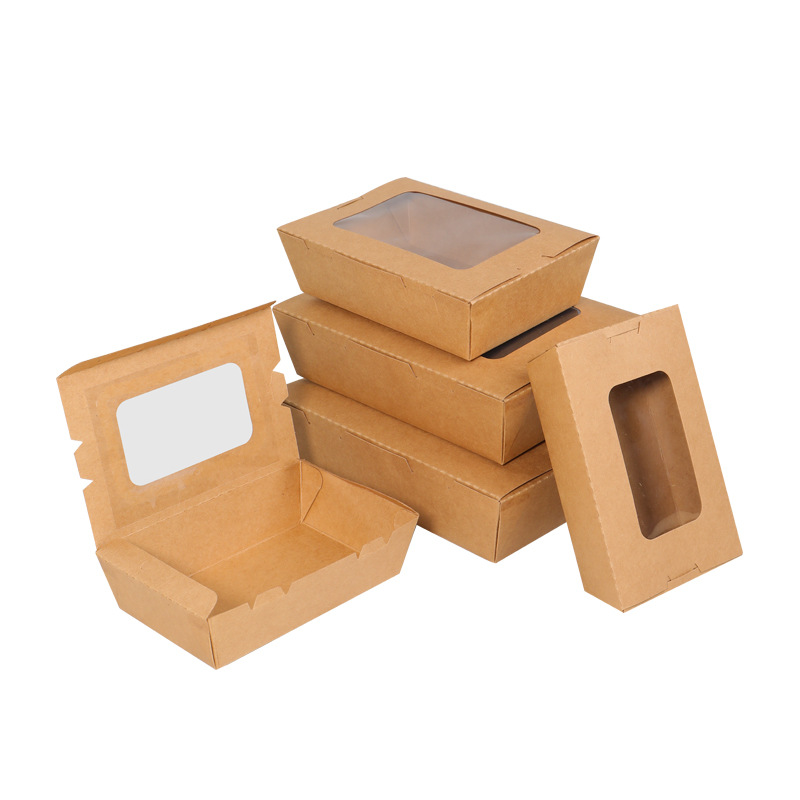 17oz Disposable Kraft Paper Restaurant Food Boxes 2