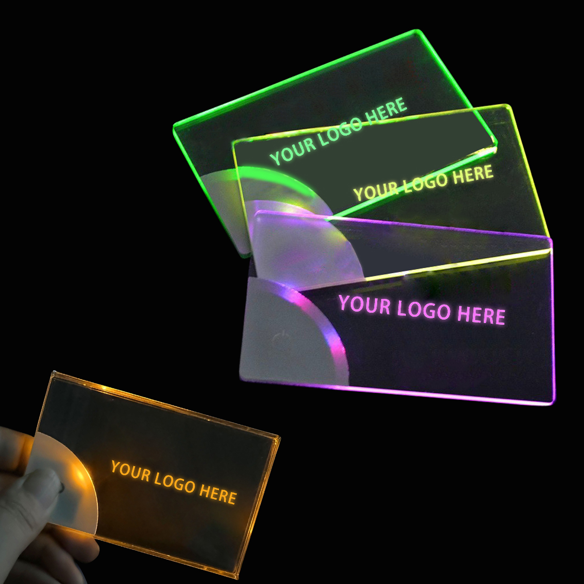 Custom LED Acrylic Light-Up Business Card 2