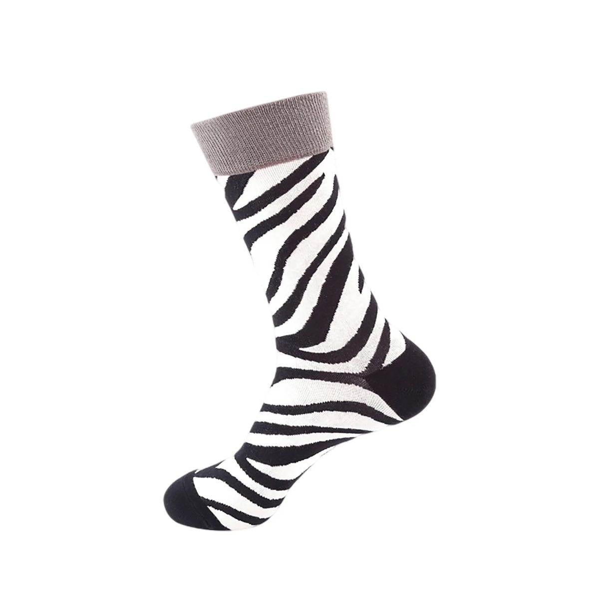 Cotton Crew Socks with Jacquard Pattern 107