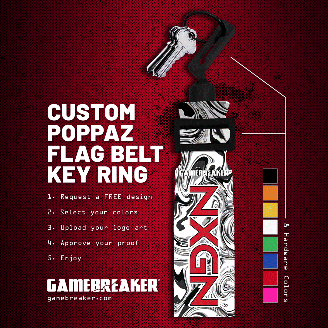 GameBreaker Poppaz Flag Belt Key Ring