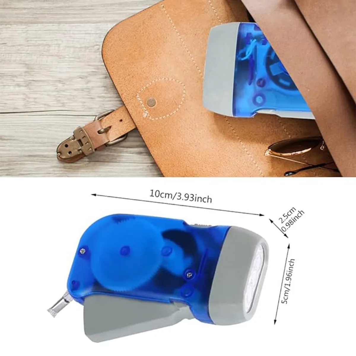 3 Lights Emergency Safety Tool Hand Crank Flashlight 4
