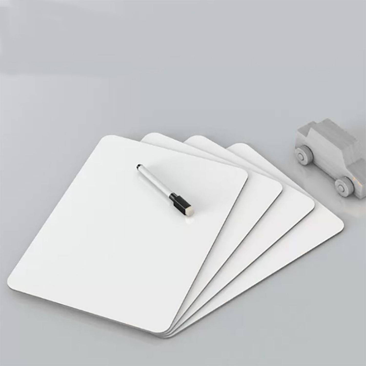 Small Double-Sided Reusable Erasable Plastic White Board 4