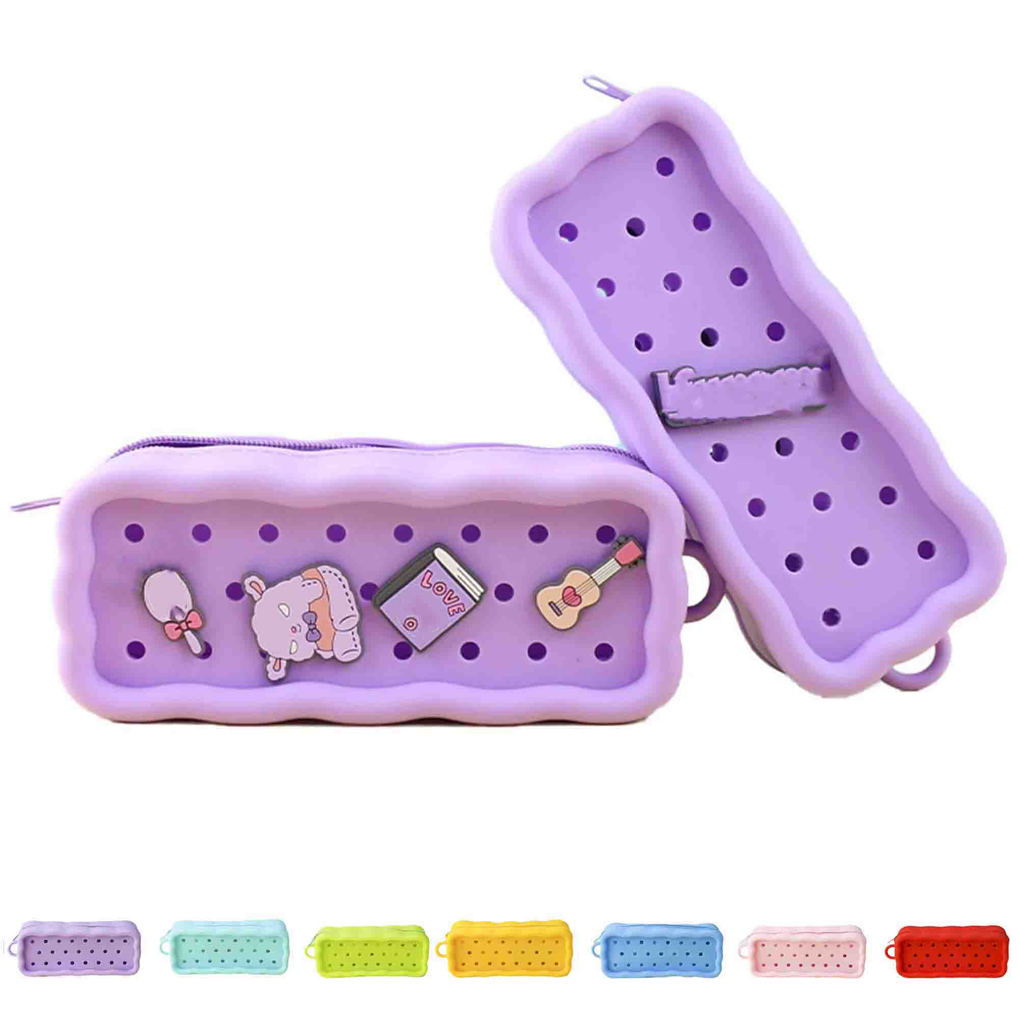 Multi Portable Soft Silicone Zipper Organizer Bag With Charm 2