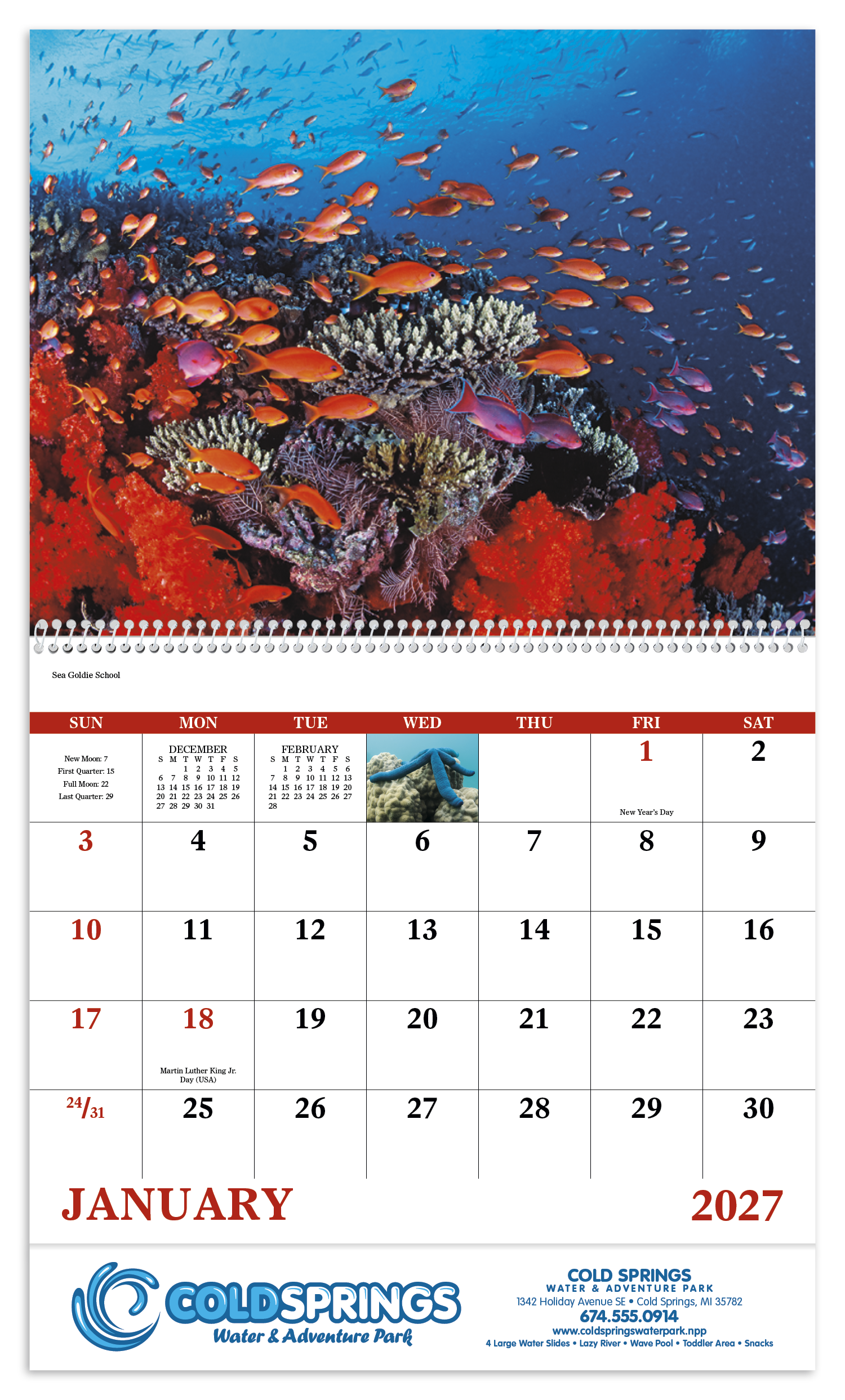 Good Value™ Ocean Glory - Spiral Calendar 62