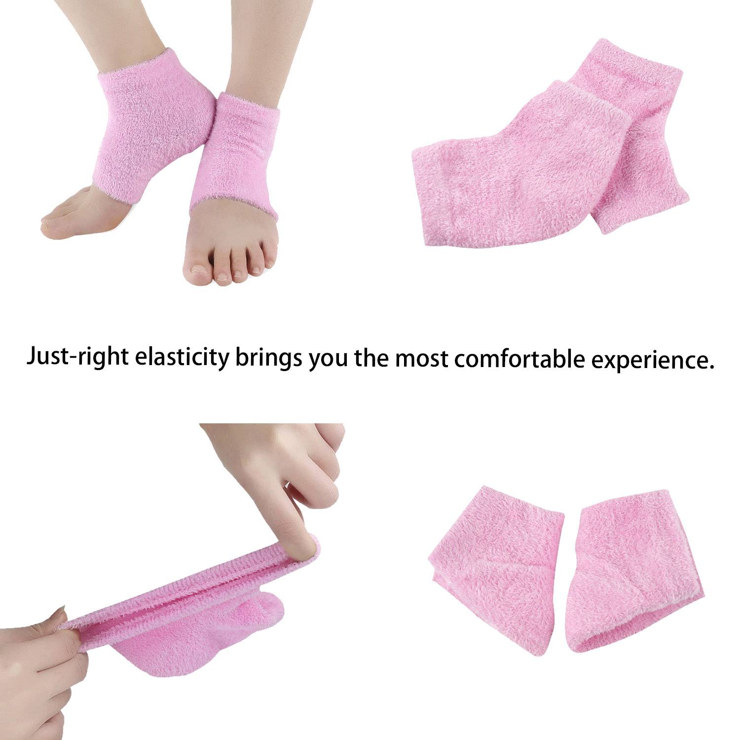 Comfortable Soft Moisturizing Fuzzy Sleep Gel Heel Sock 8