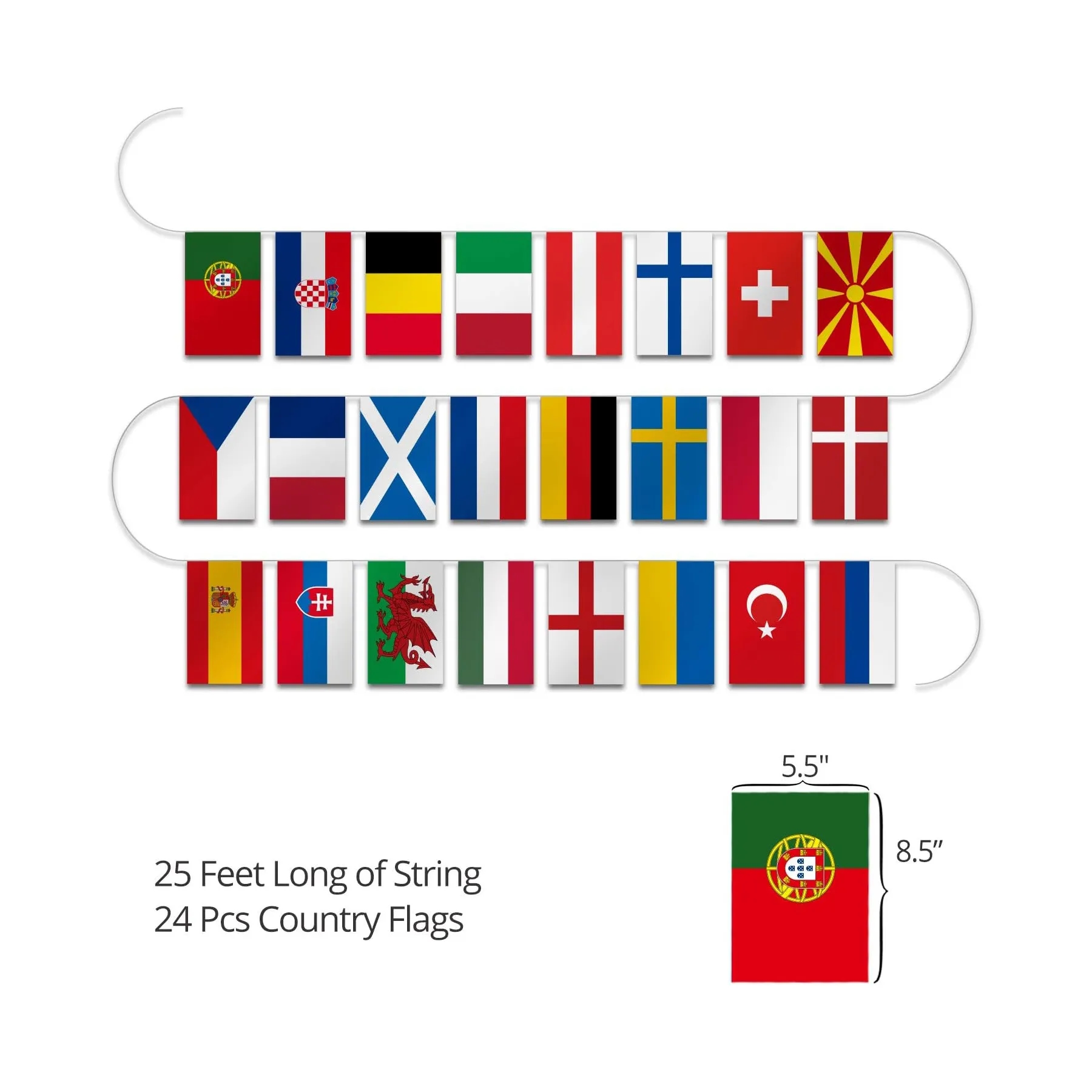Different Countries International String Flags 2