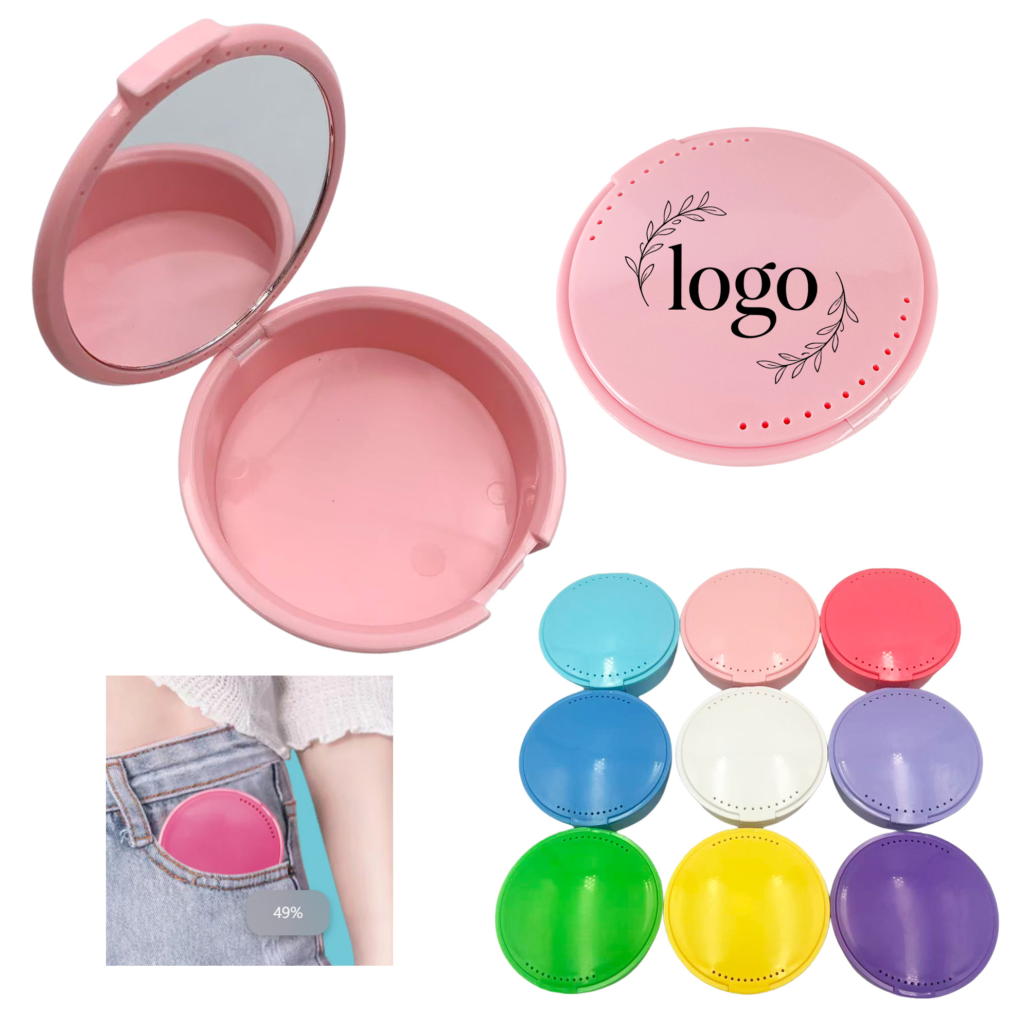 Convenient Round Invisible Braces Storage Case 1