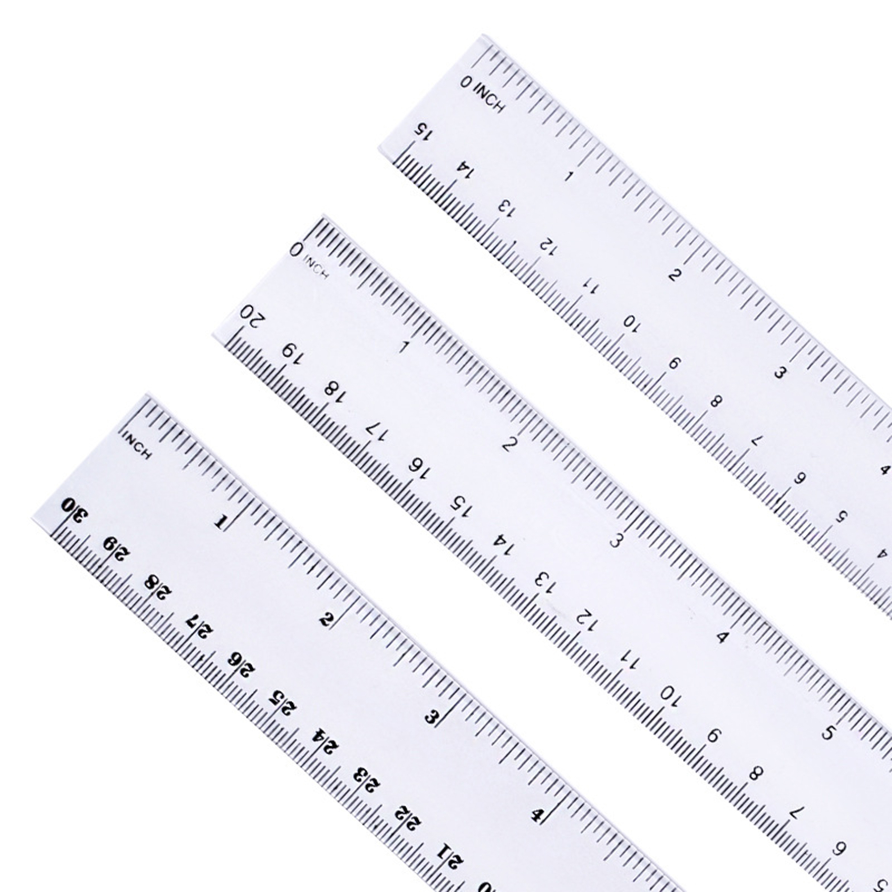 Transparent Double Scale Ruler 4