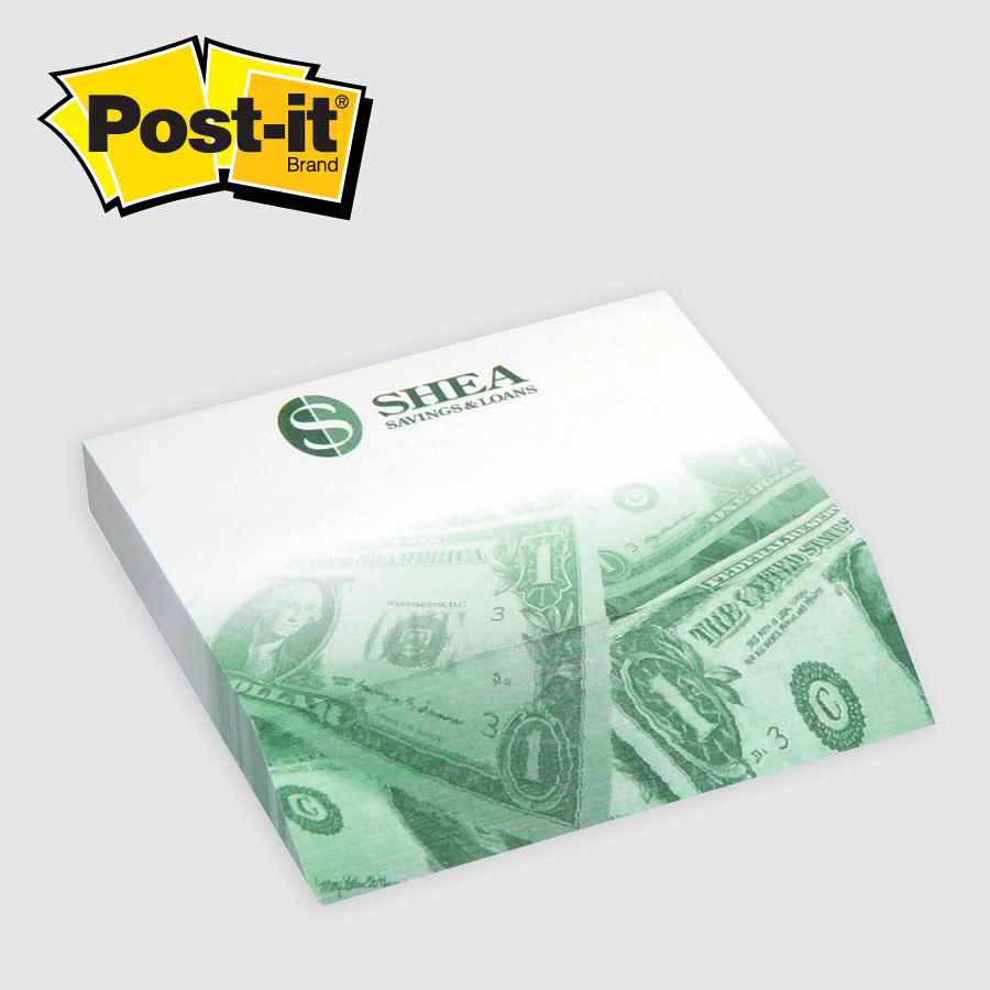 Post-it® Custom Printed Angle Note Pads — Rectangle - 4 x 3-3/4 Rectangle 1