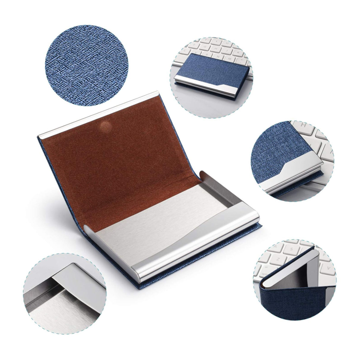 Fabric Hardcover Notebook with Diagonal Pocket Cover 4