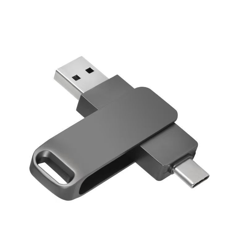 8GB Dual-Port Metal USB Flash Drive 1