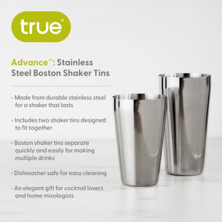 True® Stainless Steel Boston Shaker Tins 2