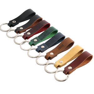Classic Leather Keychain Ring For Stylish Key Organization 5