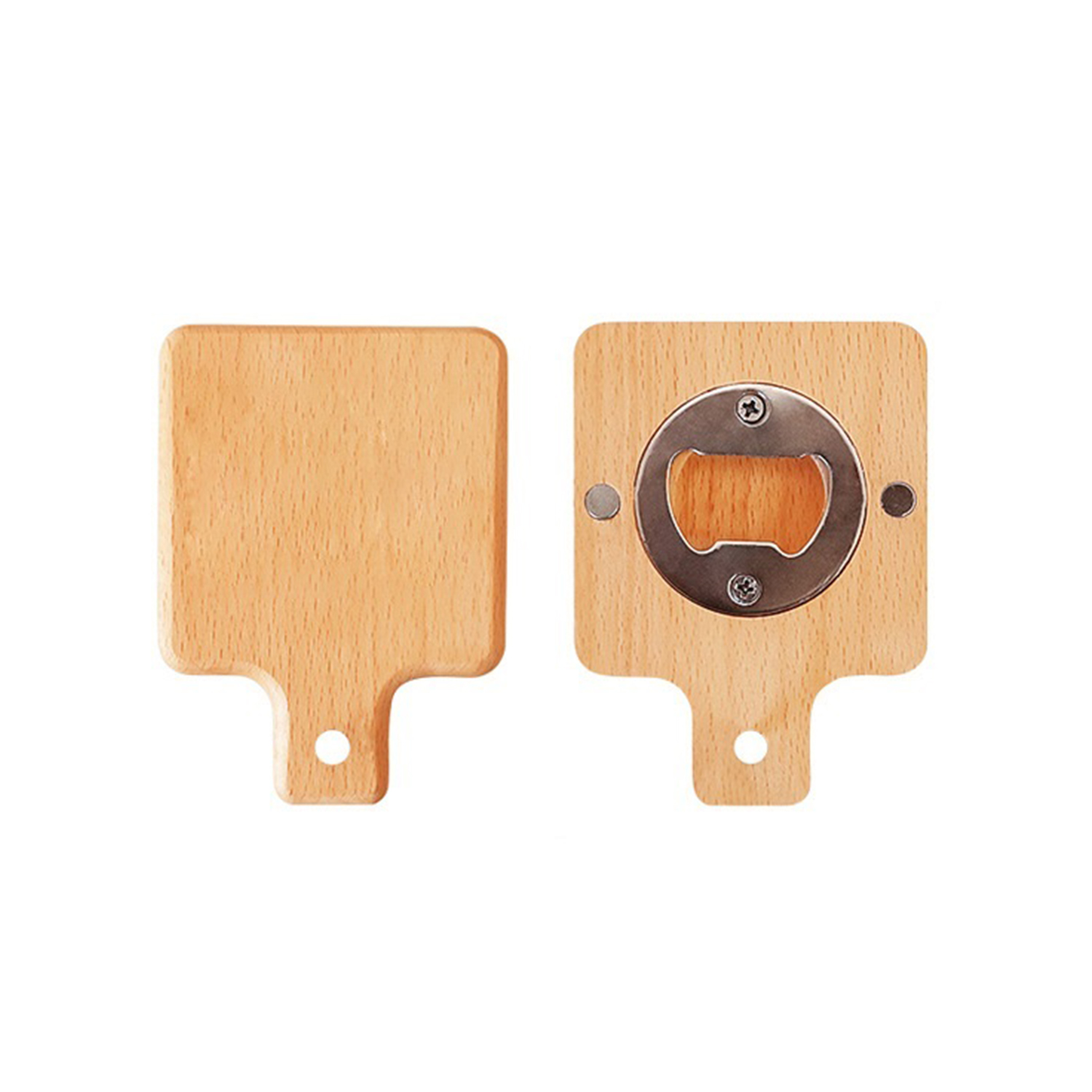 Wooden Handle Bottle Opener With Magnet 2