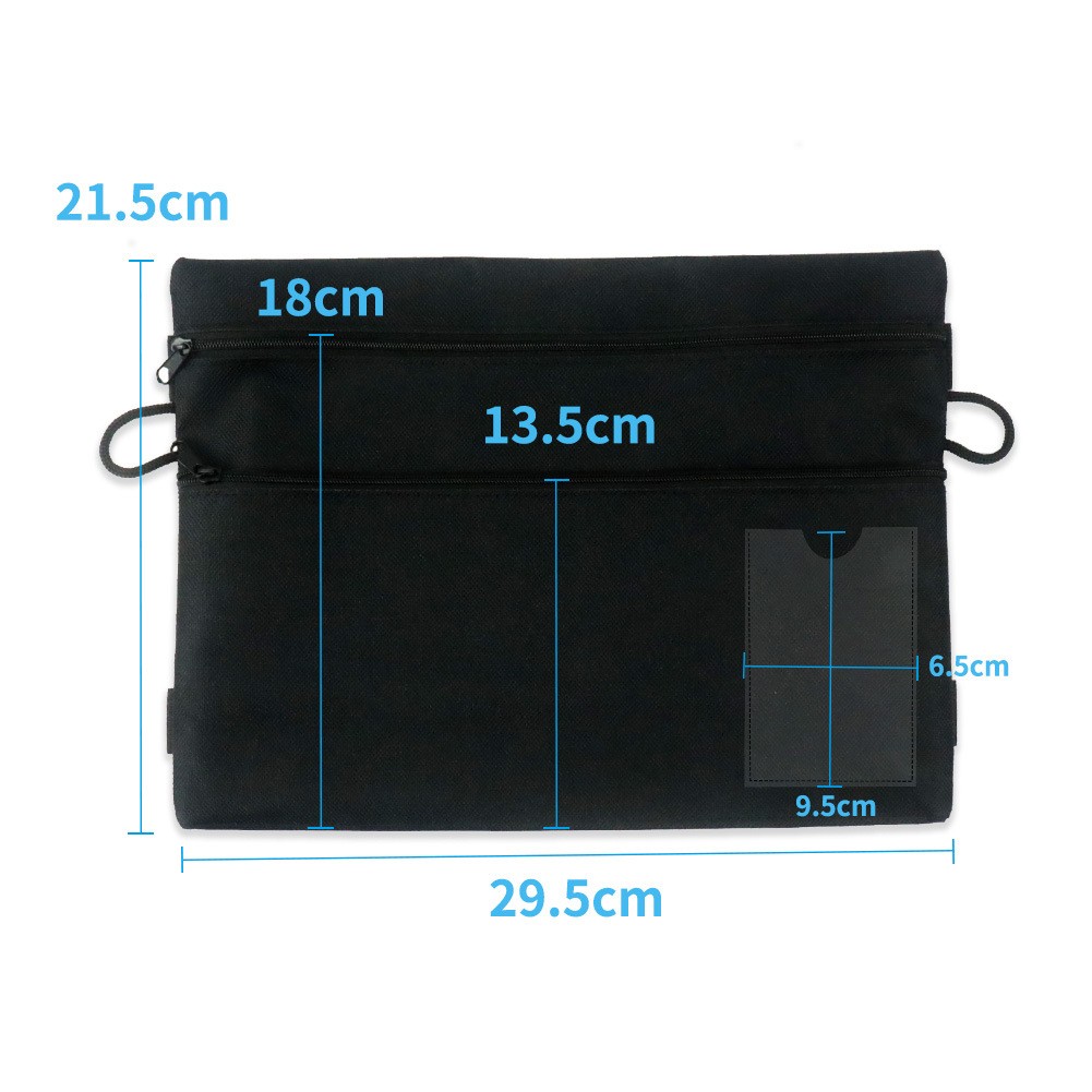 Adjustable Elastic Band Multi Pockets File Folder Binder Bag 3