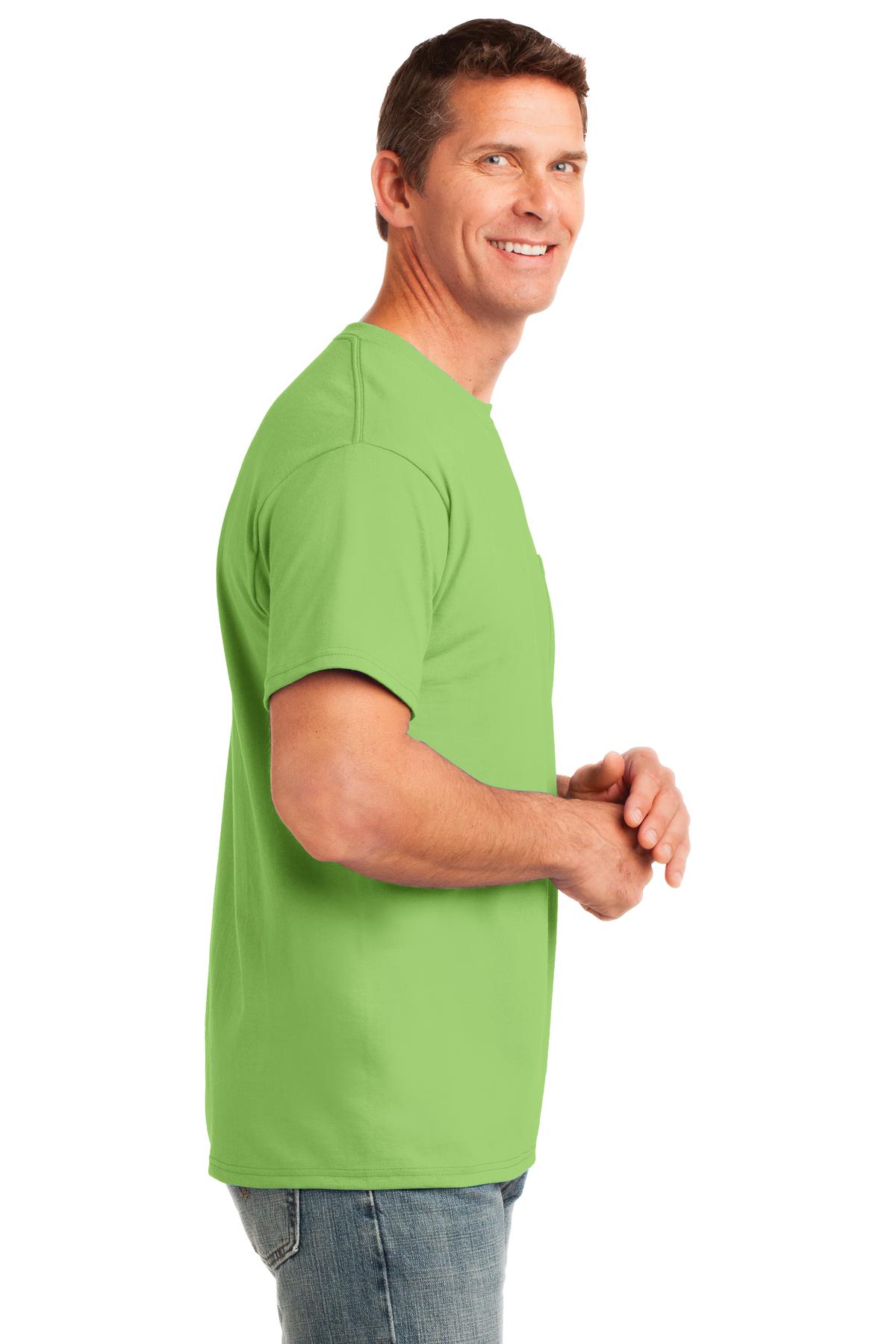 Port & Co Core Cotton Pocket Tee. PC54P 64