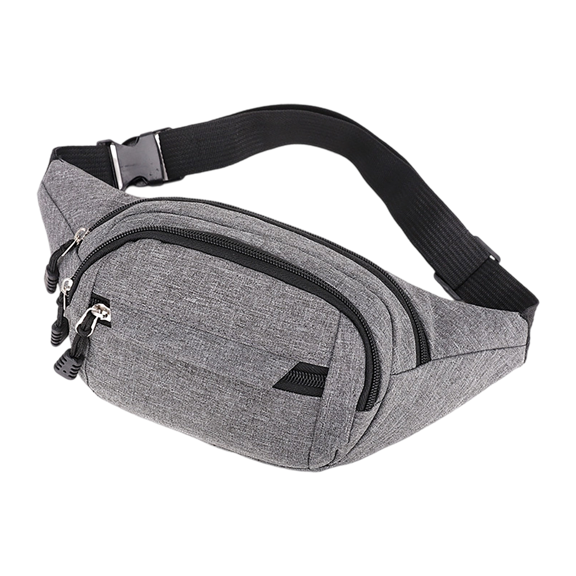 Three Pocket Crossbody Waist Pack 13.4" x 3.95" x 6.3" 9