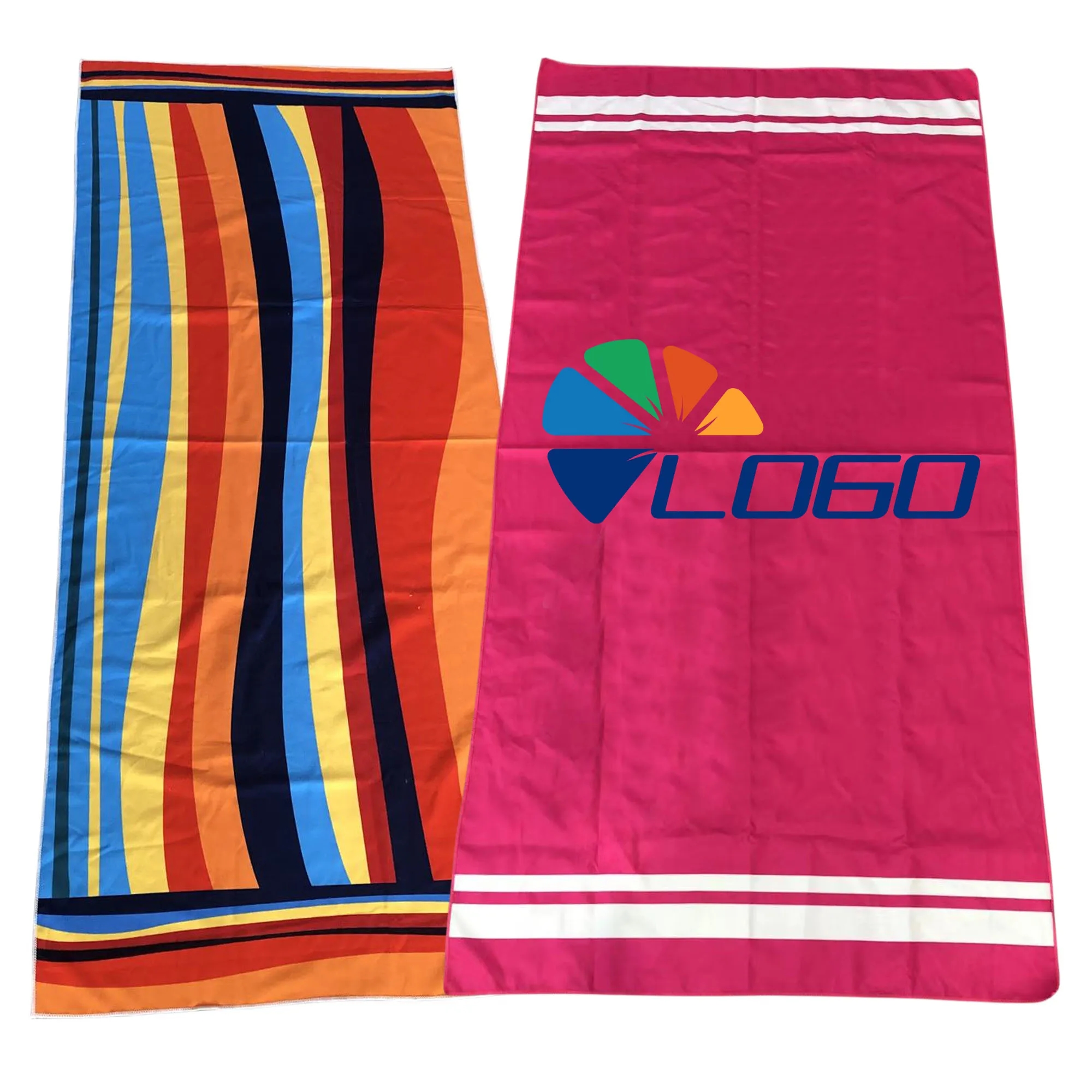 MOQ50 Full color Microfiber Beach Towel Blanket 3