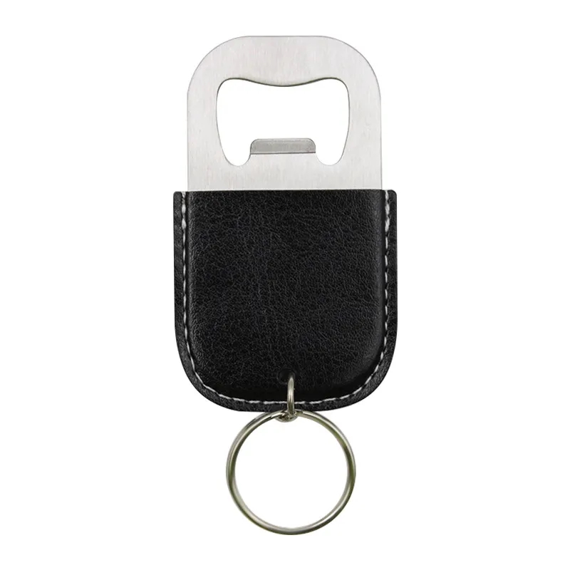 3.15 Inch PU Leather Keychain Bottle Opener Practical Outdoor 6