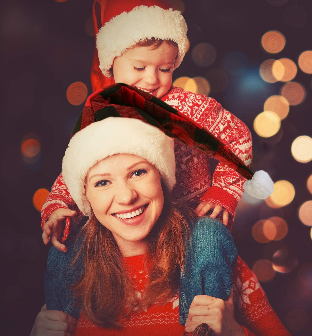 Adults-sized Plaid Santa Hat 1
