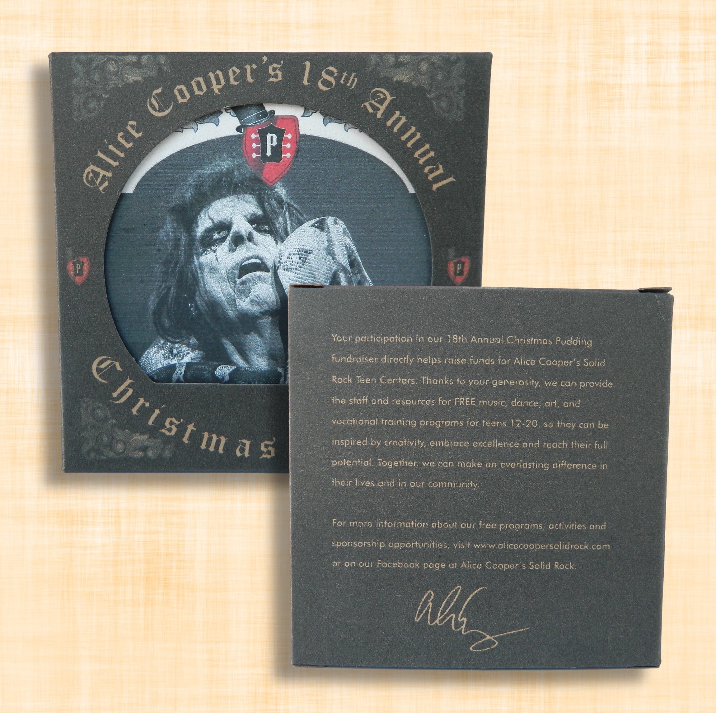 4 Square Absorbent Stone Coasters in a Fully Custom Printed Coaster Box - Full Bleed 3