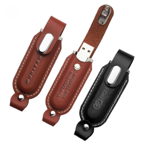 Leather Casing PCB USB Drive 2