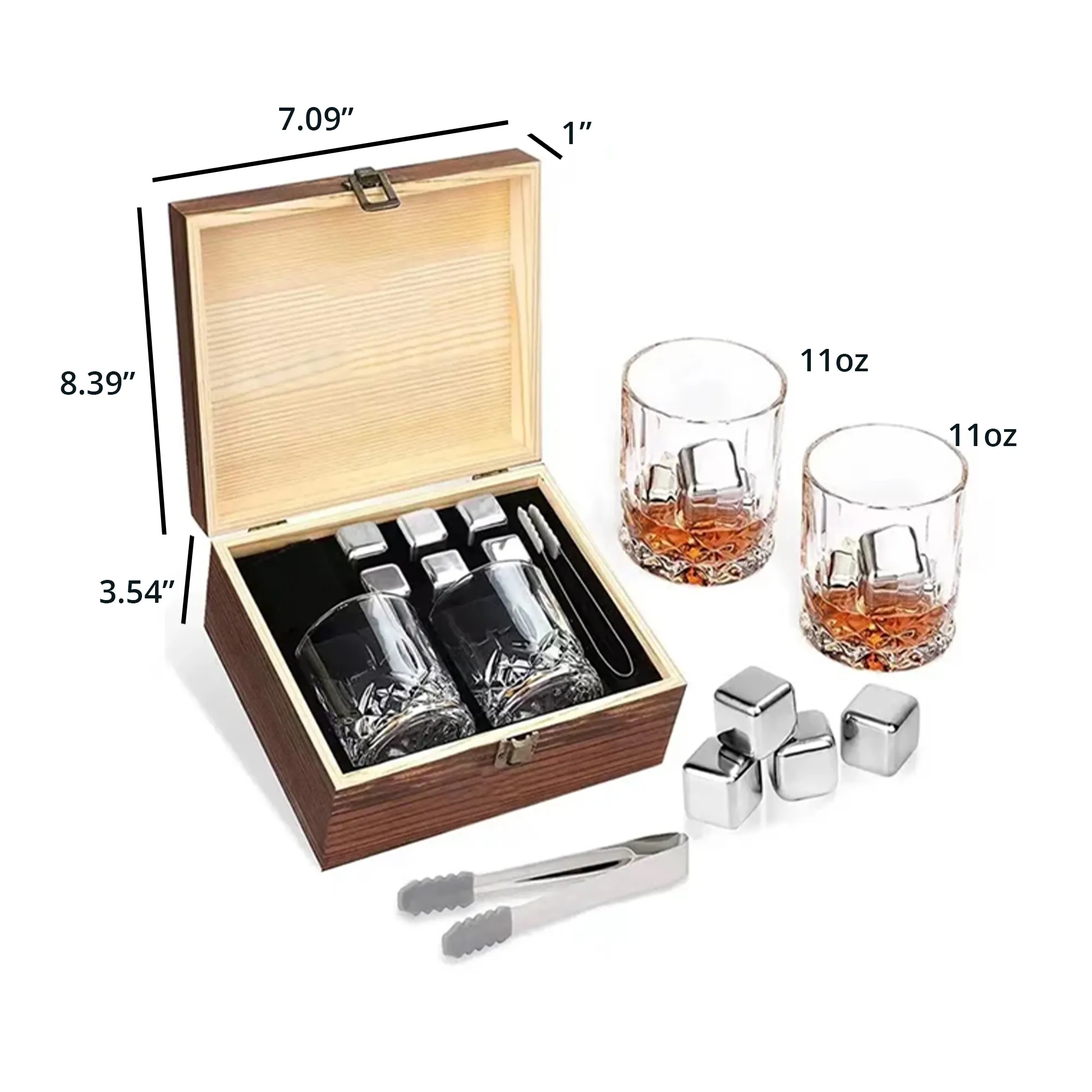 11 OZ Premium Whiskey Glass Storage Box 4