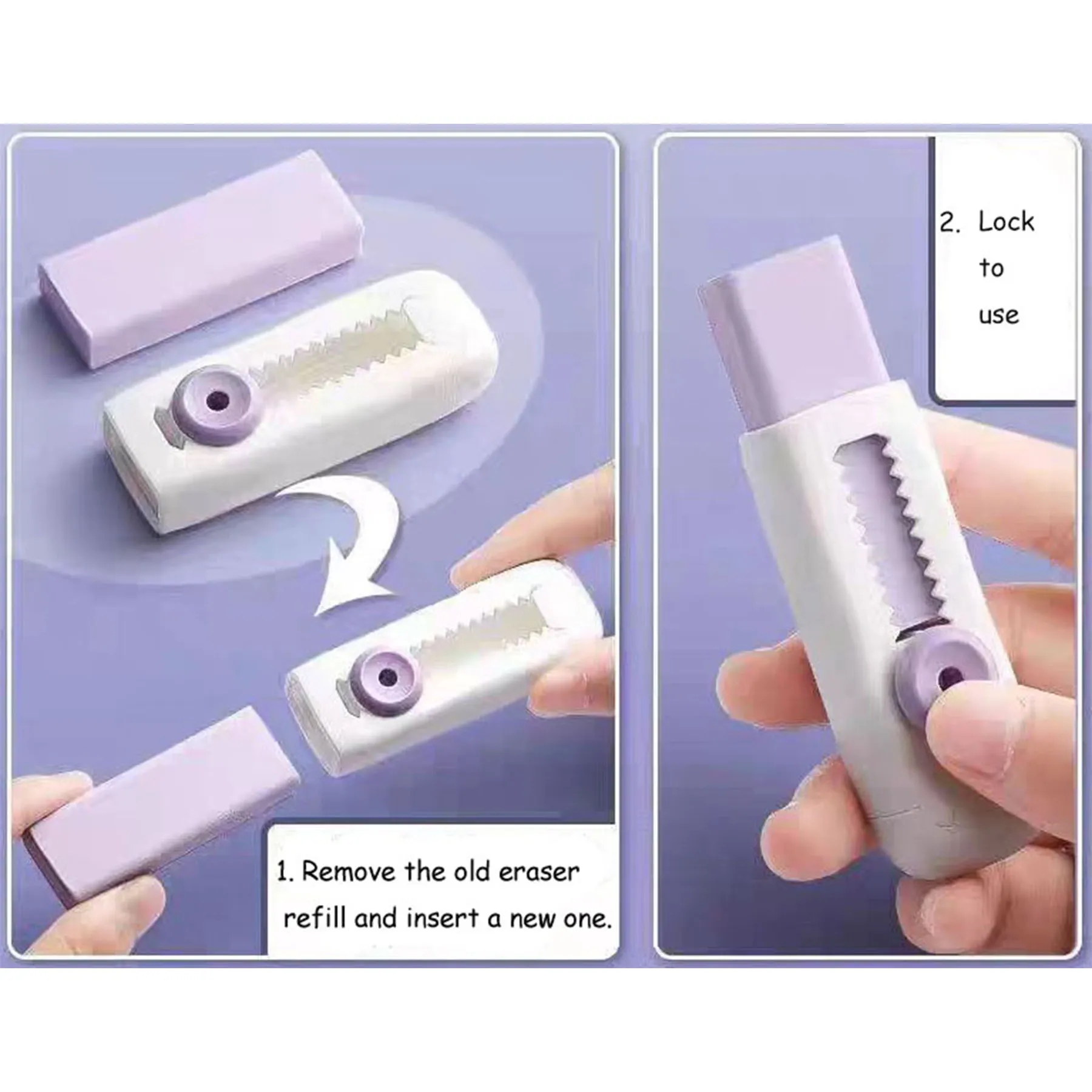 Sliding Action Eraser 6