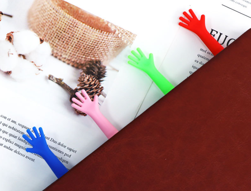 Elastic Silicone Palm Design Promotional Gift Bookmark 1