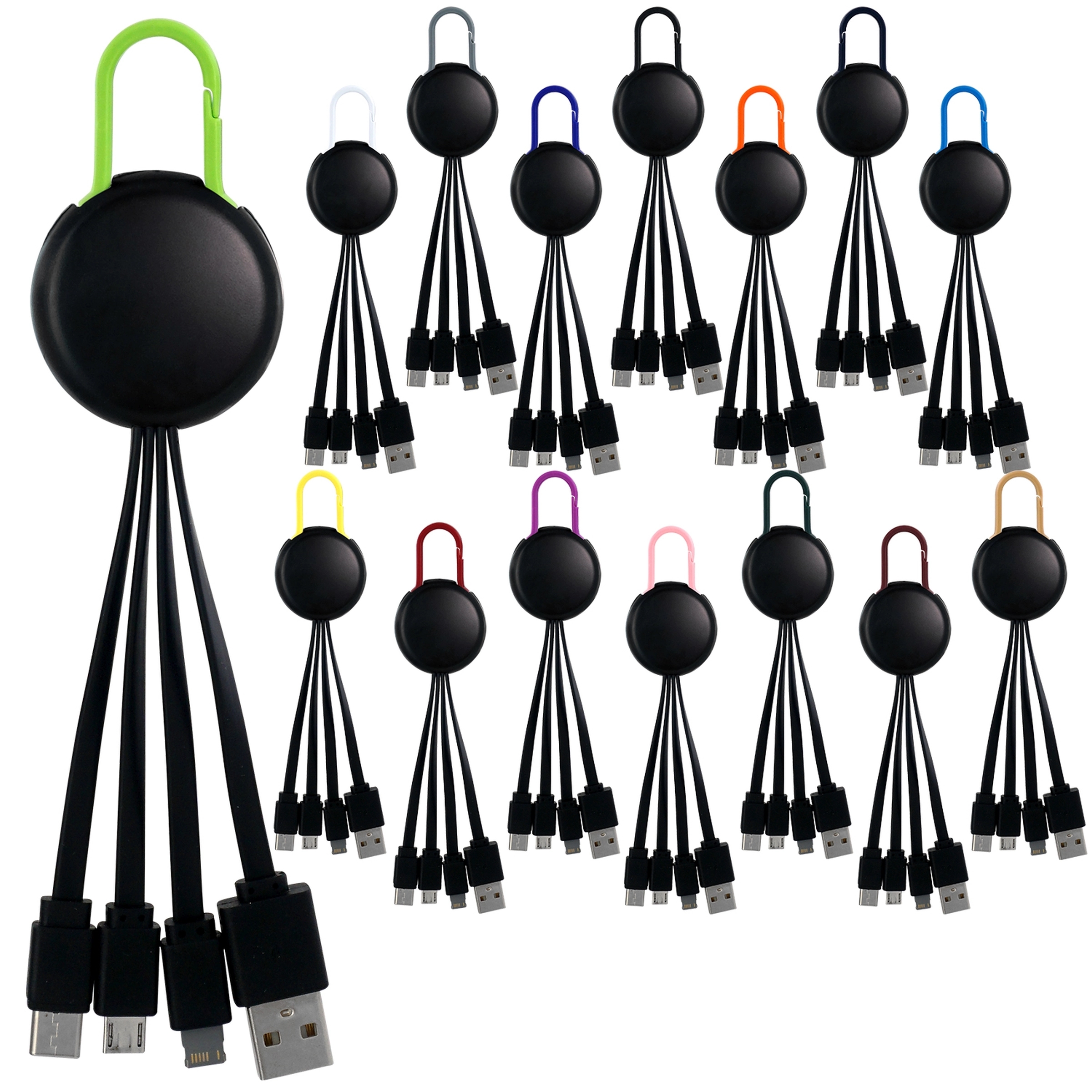 LIGHT UP LOGO CLIP 3 IN 1 CHARGING CABLE 22