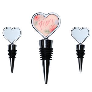 Customizable Full Imprint Heart Shaped Wine Cork Bottle Stopper, custom kitchen gadget with logo imprint 4