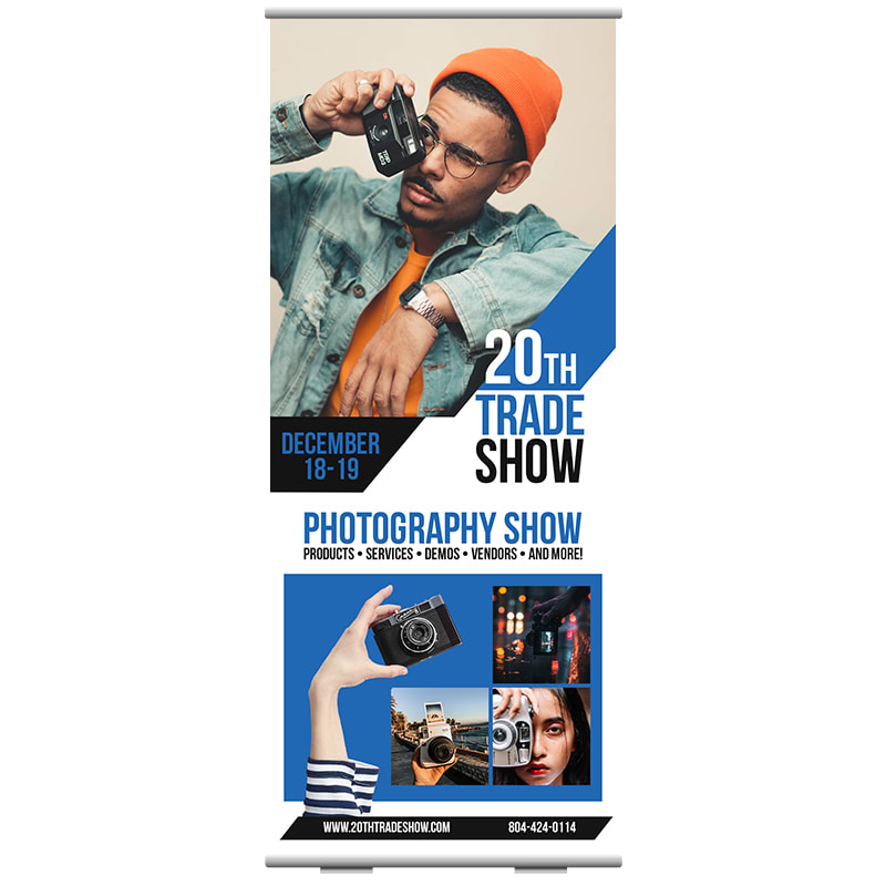33 X 80 Inch Full Color Roll Up Retractable Banner Stands 11