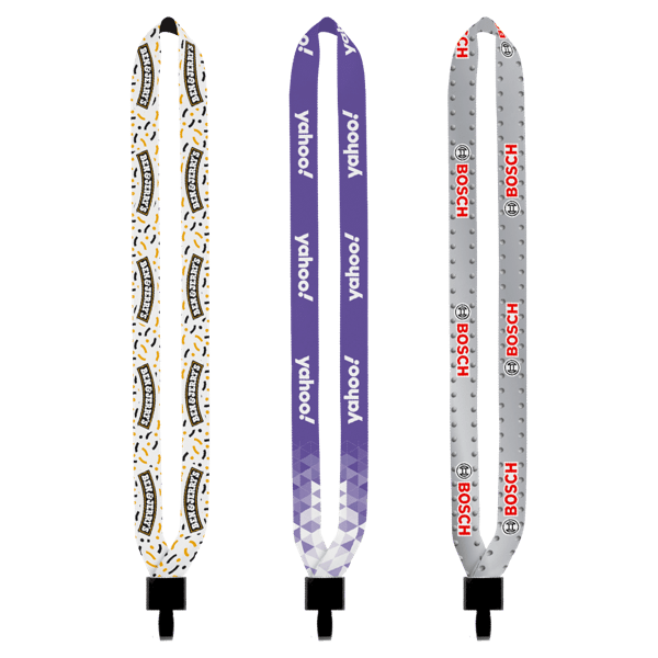3/4" Dye-Sublimation Lanyard with Non-Swivel Plastic Hook 3