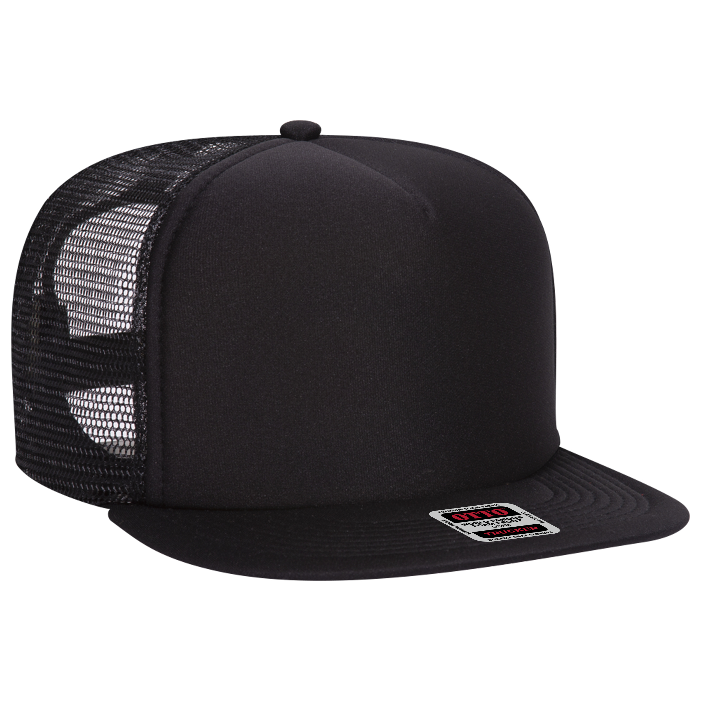 OTTO CAP® OTTO SNAP 5 Panel High Crown Mesh Back Trucker Snapback Hat 6