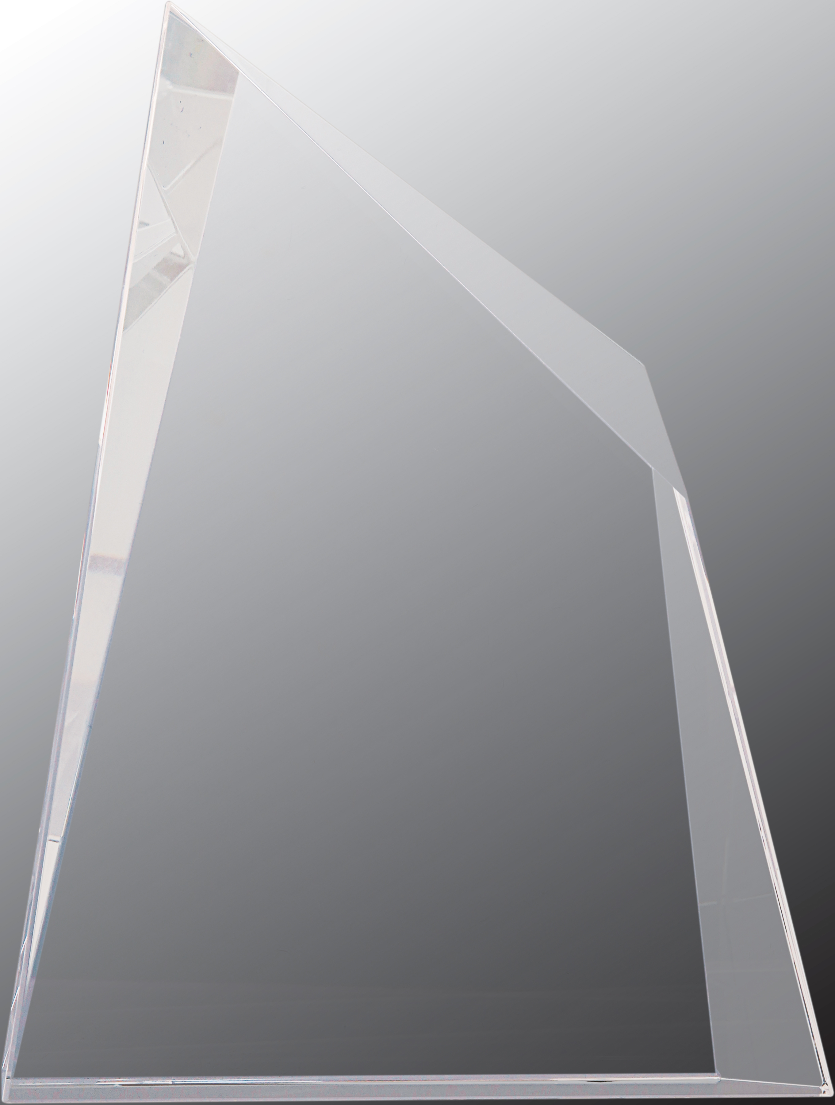 6" x 7 3/4" Crystal Facet Wedge Award 3