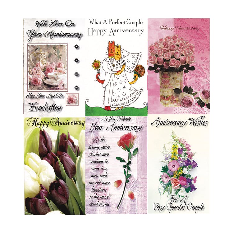 Anniversary Cards - Assorted 5"x7.75" 1
