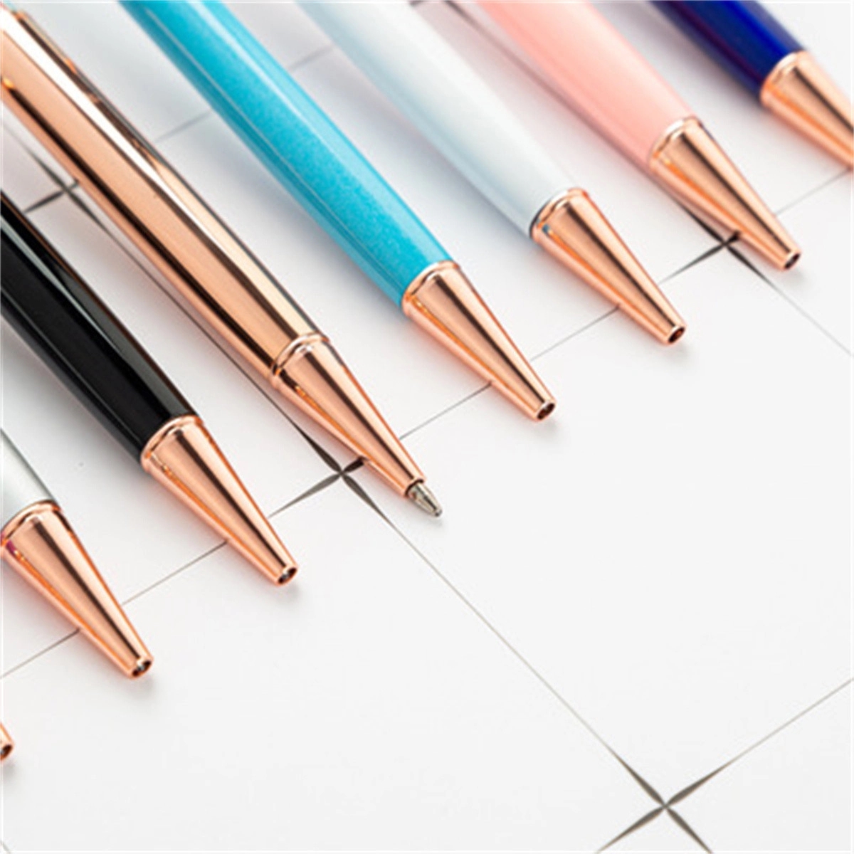 Crown Refills Diamond Crystal Stone Metal Ballpoint Pen 5