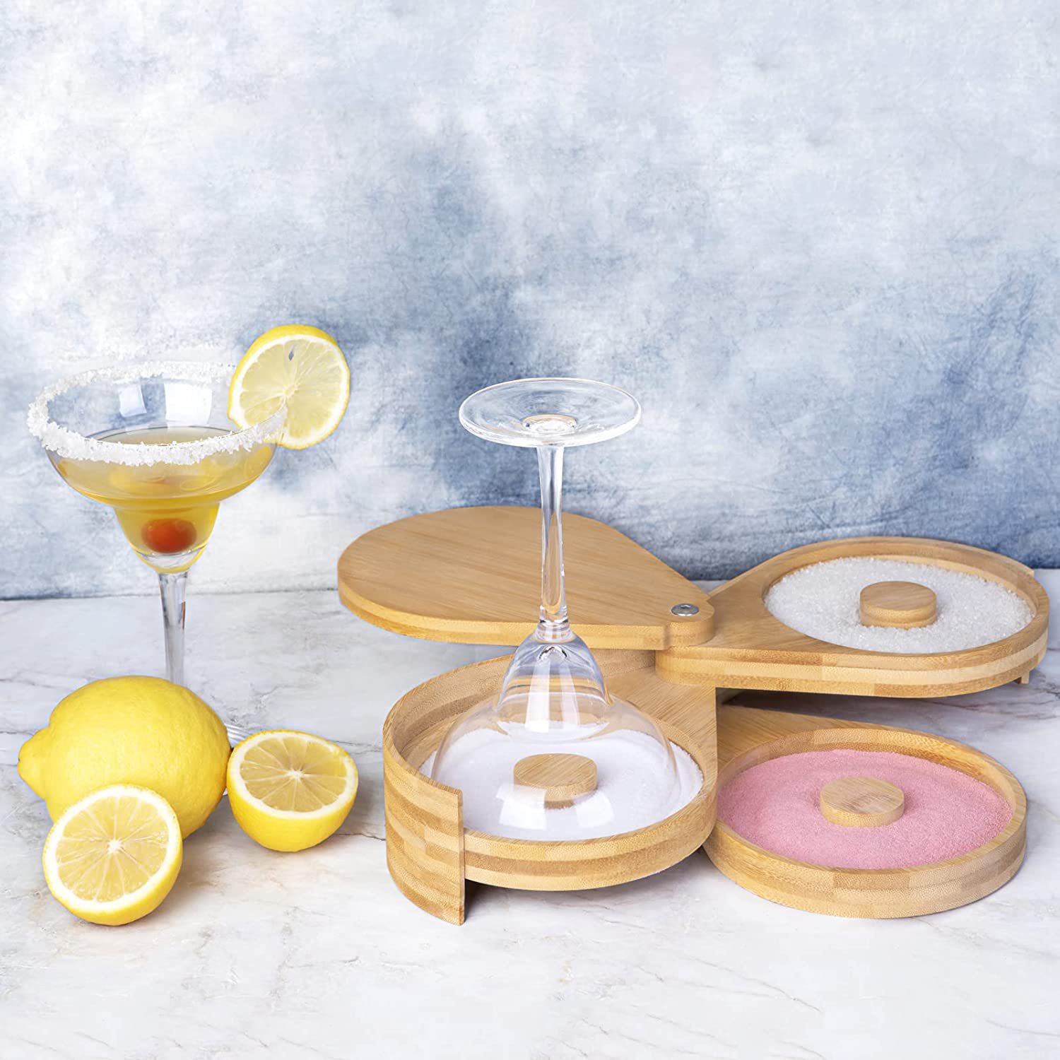 Bartender Tool Bamboo Wood Sugar Salt Box 2