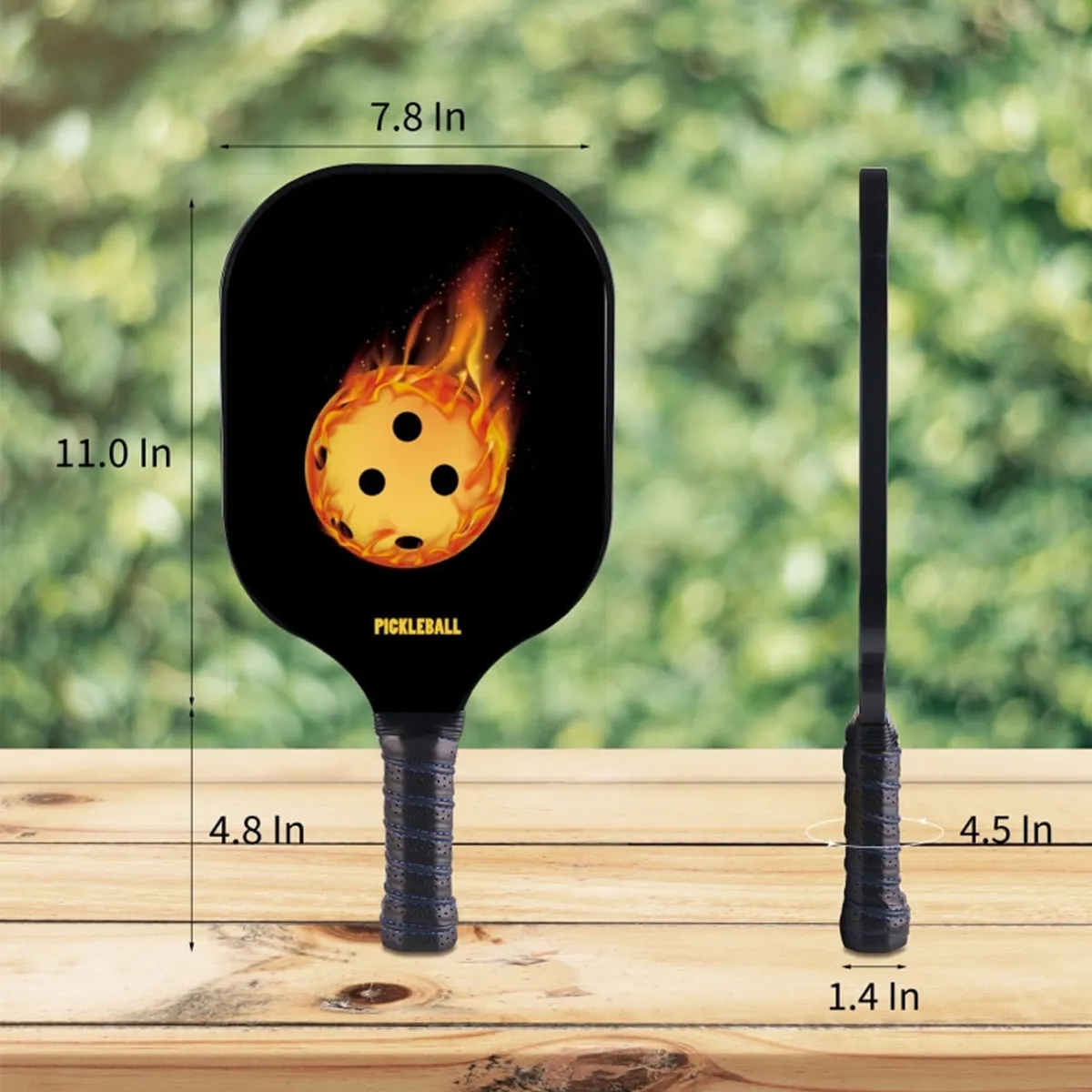 Single Pickleball Paddle (Fiberglass/Carbon Fiber/Wood) 3