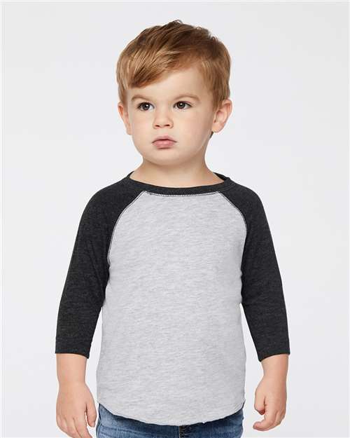 Toddler Baseball Fine Jersey Three-Quarter Sleeve Tee - 3330 11