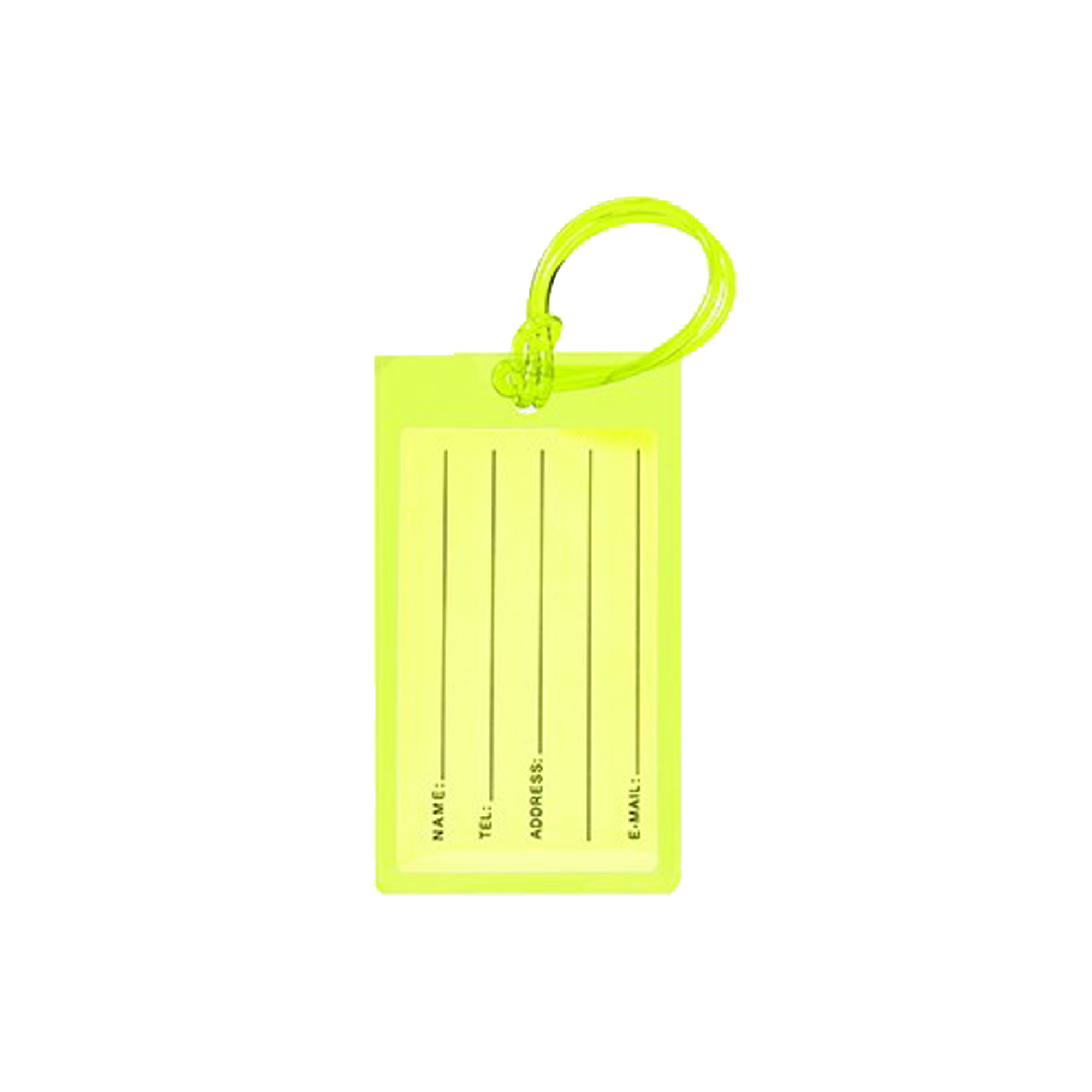 PVC Travel Identity Tag With Strap 4.6" x 2.6" 7