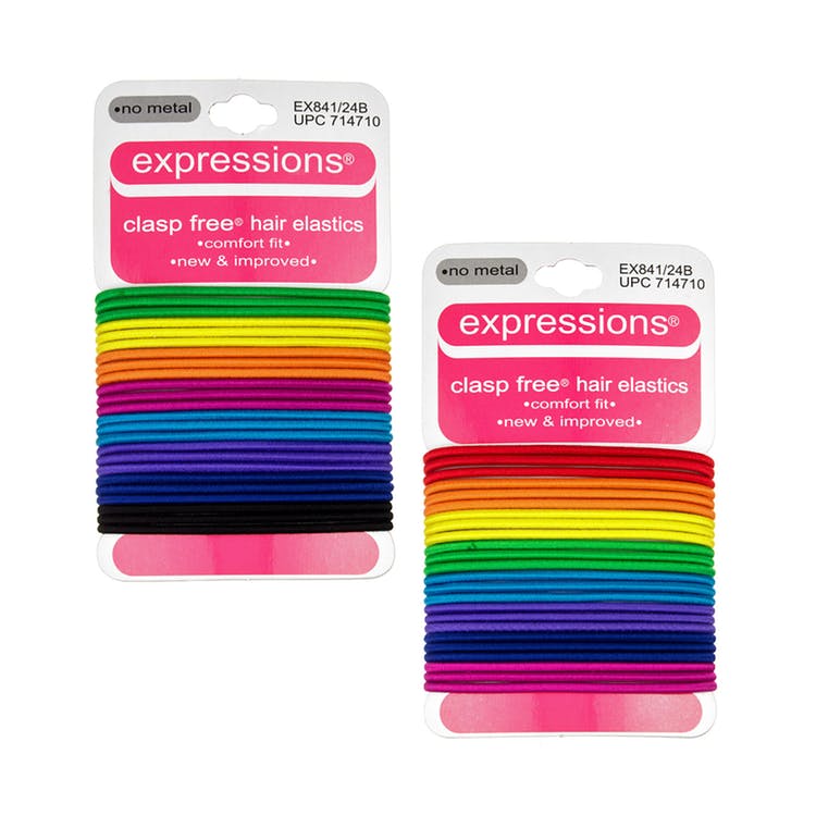 Hair Elastics - Assorted Colors 24 Pack 2