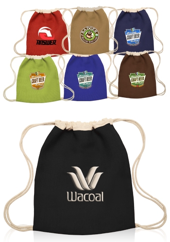 Jute Drawstring Backpack Bag - 14" W x 16" H 3