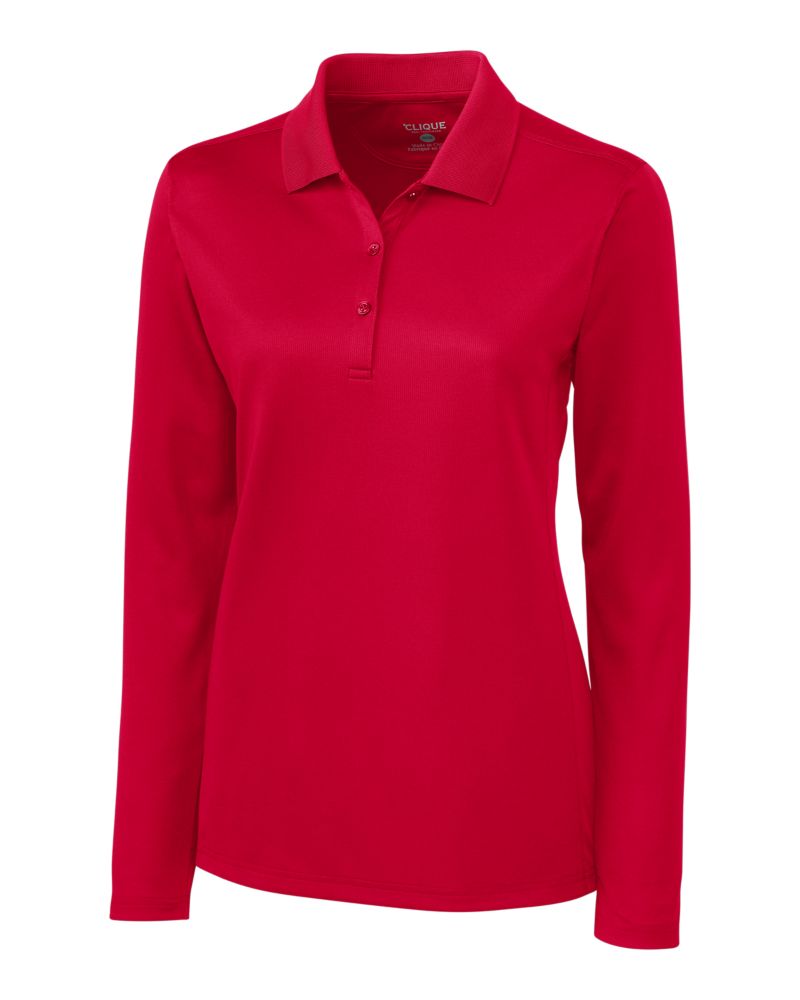 Clique Ice Pique Tech Womens Long Sleeve Polo 56