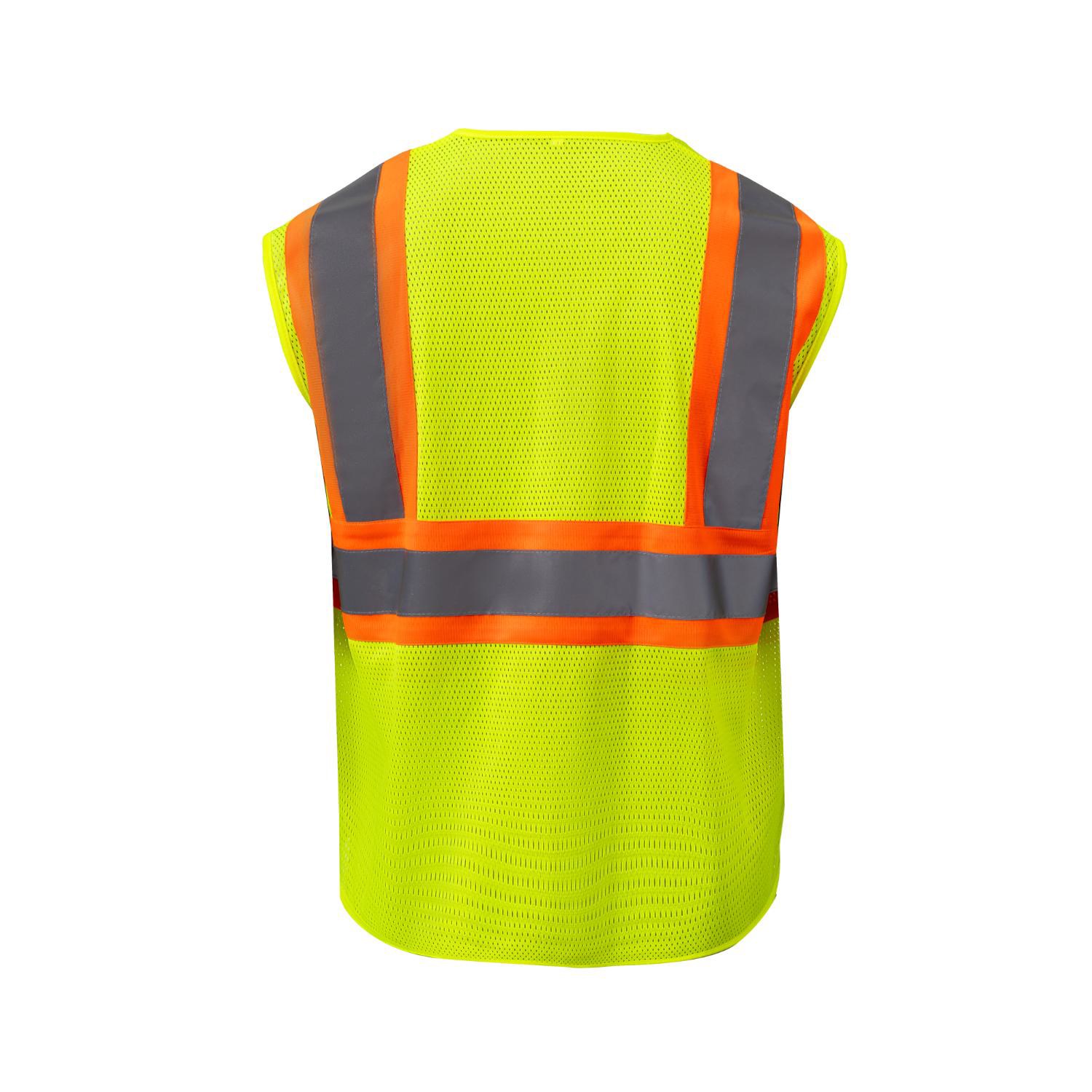 3.8 Oz. Polyester Class 2 Reflective Tape Safety Hook & Loop Vest With Pocket 4